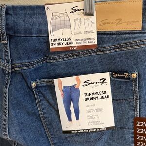 NWT Size 22W, Seven 7 Tummyless Skinny Jean